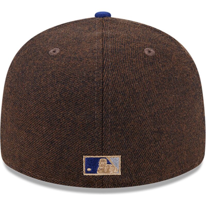 cappello-curvo-marrone-aderente-59fifty-precurved-dei-los-angeles-dodgers-mlb-di-new-era