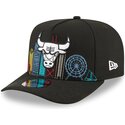casquette-courbee-noire-snapback-9fifty-a-frame-precurved-skyline-chicago-bulls-nba-new-era