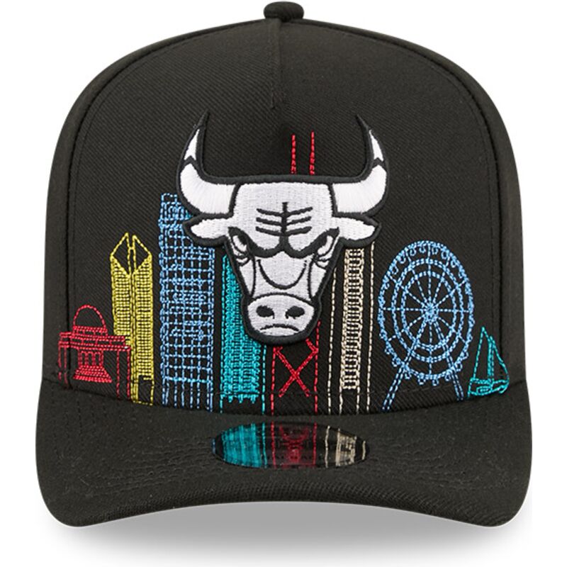 cappello-curvo-nero-snapback-9fifty-a-frame-precurved-skyline-dei-chicago-bulls-nba-di-new-era cappello-curvo-nero-snapback-9fifty-a-frame-precurved-skyline-dei-chicago-bulls-nba-di-new-era