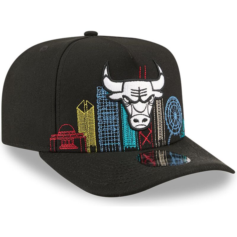 cappello-curvo-nero-snapback-9fifty-a-frame-precurved-skyline-dei-chicago-bulls-nba-di-new-era cappello-curvo-nero-snapback-9fifty-a-frame-precurved-skyline-dei-chicago-bulls-nba-di-new-era