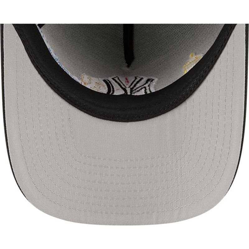 cappello-curvo-nero-snapback-9fifty-a-frame-precurved-skyline-dei-new-york-yankees-mlb-di-new-era