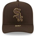 cappello-curvo-marrone-snapback-9fifty-a-frame-precurved-visor-pin-dei-chicago-white-sox-mlb-di-new-era