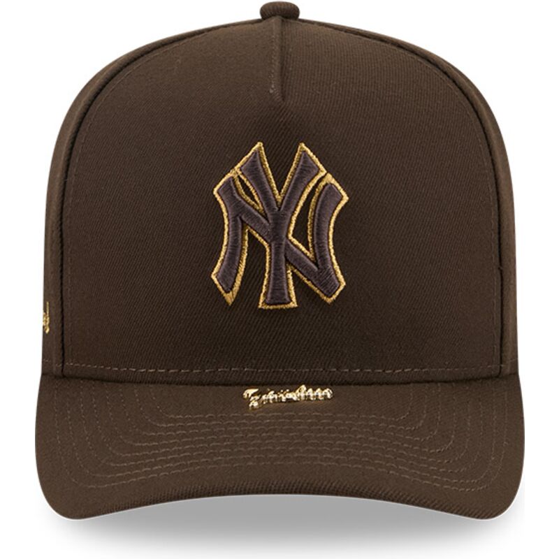 cappello-curvo-marrone-snapback-9fifty-a-frame-precurved-visor-pin-dei-new-york-yankees-mlb-di-new-era cappello-curvo-marrone-snapback-9fifty-a-frame-precurved-visor-pin-dei-new-york-yankees-mlb-di-new-era