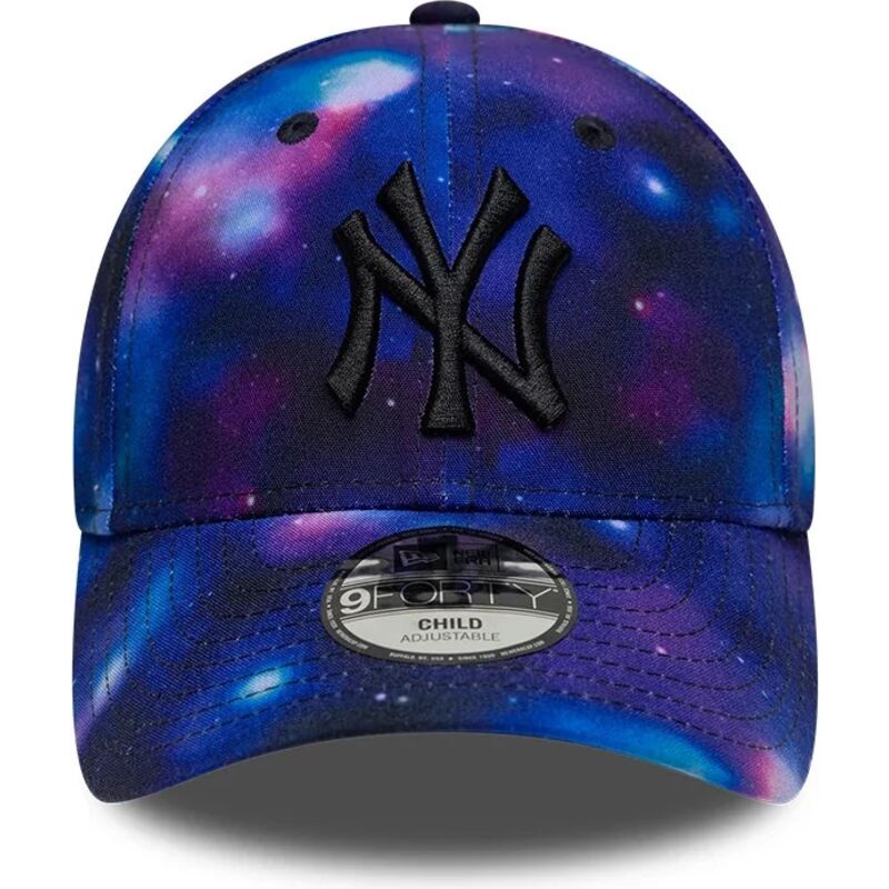 cappello-curvo-multicolore-snapback-per-bambino-9forty-all-over-print-space-dei-new-york-yankees-mlb-di-new-era