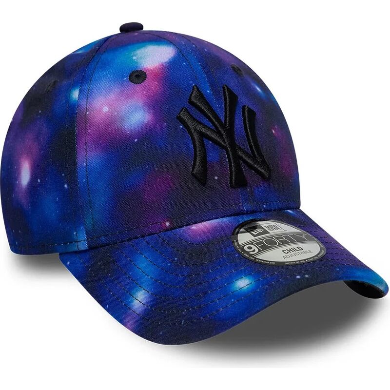 cappello-curvo-multicolore-snapback-per-bambino-9forty-all-over-print-space-dei-new-york-yankees-mlb-di-new-era