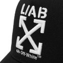 cappello-curvo-nero-snapback-clamp-arrows-di-l-ab-c-o-off-white