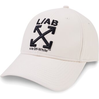 Cappello curvo beige cinghia regolabile Clamp Arrows PU Leather di L/AB c/o Off-White™
