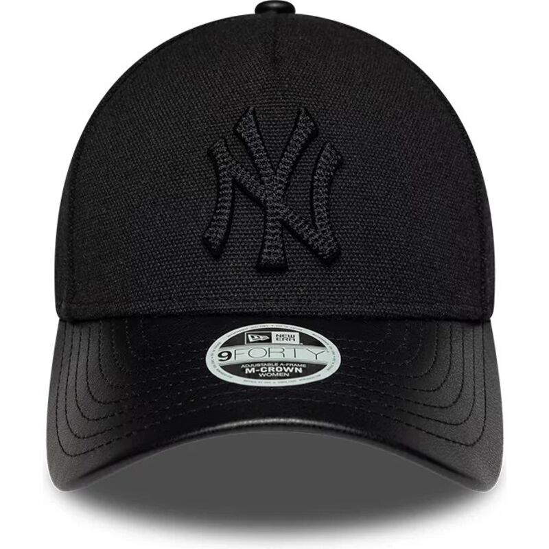 mutzen-gebogen-schwarz-verstellbares-band-9forty-m-crown-a-frame-fabric-mix-der-new-york-yankees-mlb-von-new-era