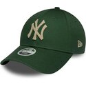 casquette-courbee-verte-ajustable-pour-femme-9forty-metallic-new-york-yankees-mlb-new-era