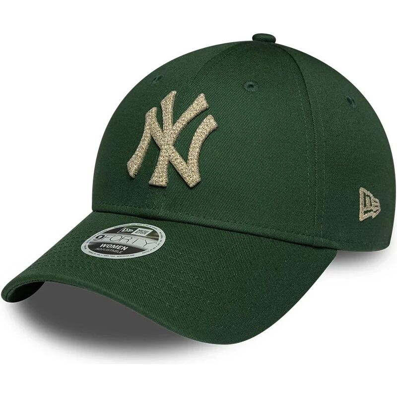 casquette-courbee-verte-ajustable-pour-femme-9forty-metallic-new-york-yankees-mlb-new-era