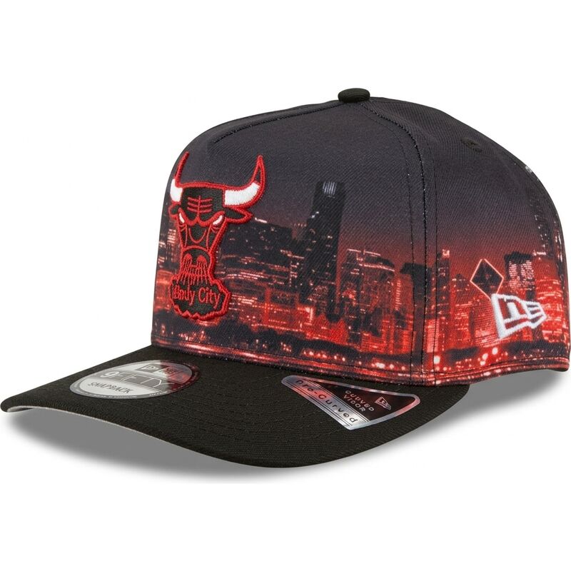 mutzen-gebogen-mehrfarbig-snapback-9fifty-a-frame-precurved-skyline-der-chicago-bulls-nba-von-new-era
