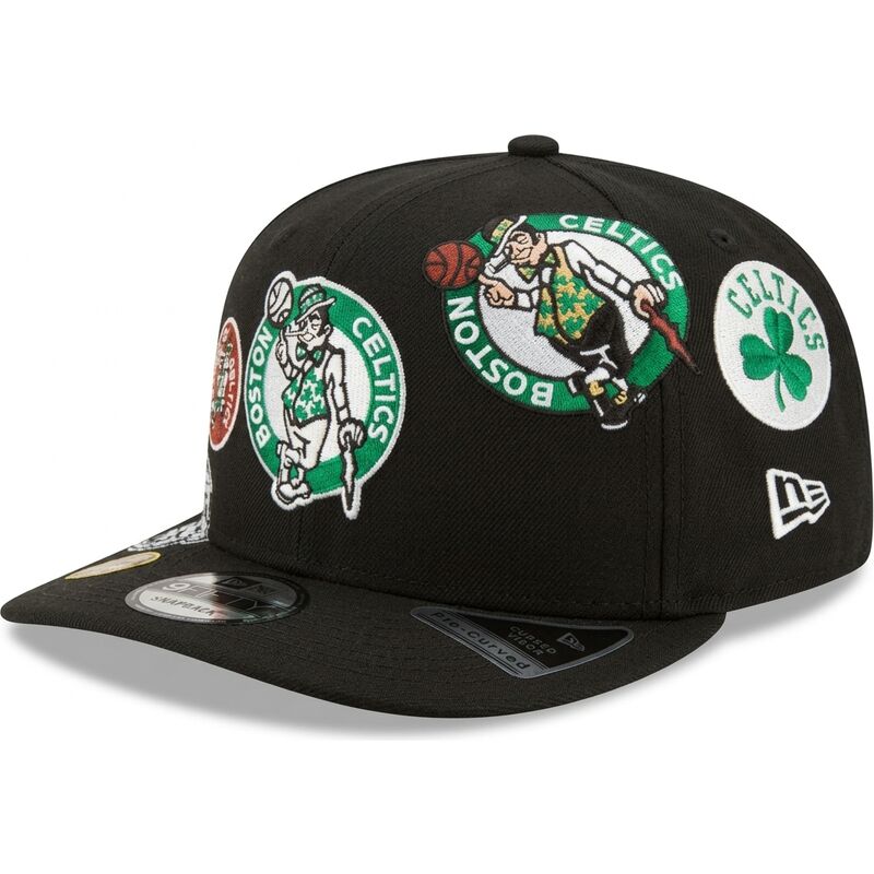 cappello-curvo-nero-snapback-9fifty-a-frame-precurved-multi-patch-dei-boston-celtics-nba-di-new-era