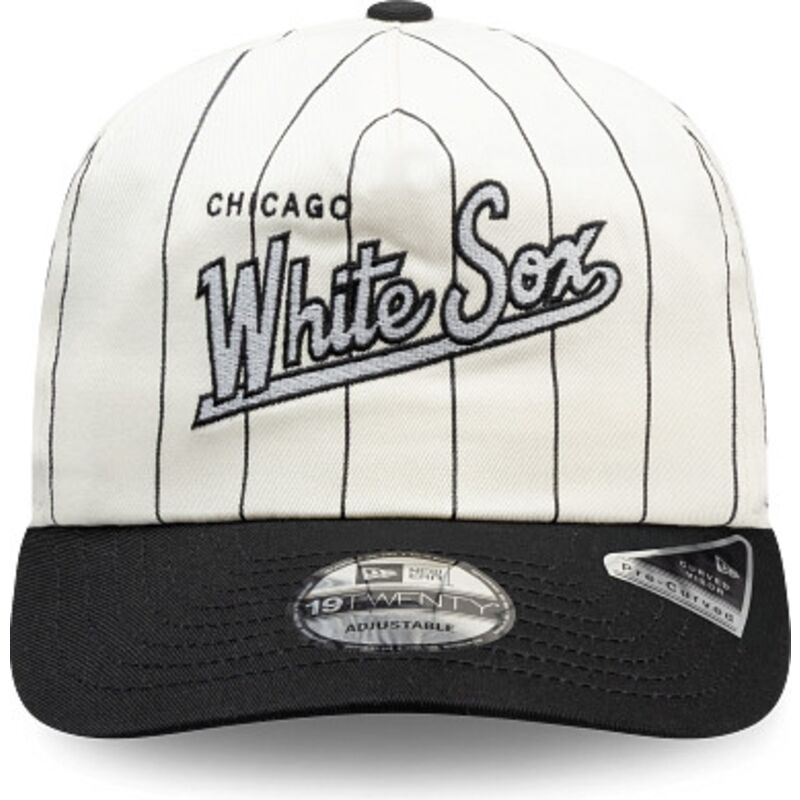 cappello-curvo-nero-snapback-19twenty-pinstripe-dei-chicago-white-sox-mlb-di-new-era