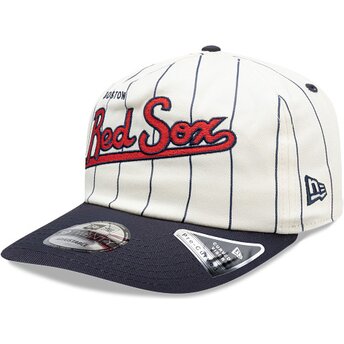 Cappello curvo blu marino snapback 19TWENTY Pinstripe dei Boston Red Sox MLB di New Era