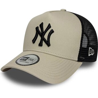 Cappello curvo beige snapback A Frame League Essential dei New York Yankees MLB di New Era