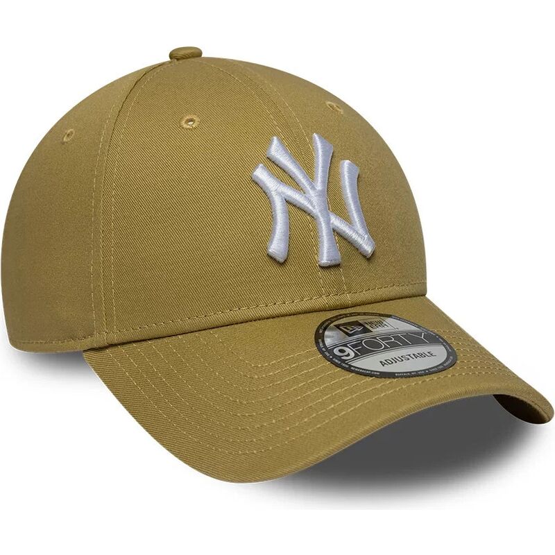 mutzen-gebogen-khaki-verstellbares-band-9forty-league-essential-der-new-york-yankees-mlb-von-new-era