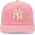 cappello-curvo-rosa-cinghia-regolabile-19twenty-precurved-corduroy-pastel-dei-new-york-yankees-mlb-di-new-era