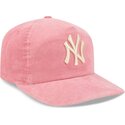 cappello-curvo-rosa-cinghia-regolabile-19twenty-precurved-corduroy-pastel-dei-new-york-yankees-mlb-di-new-era