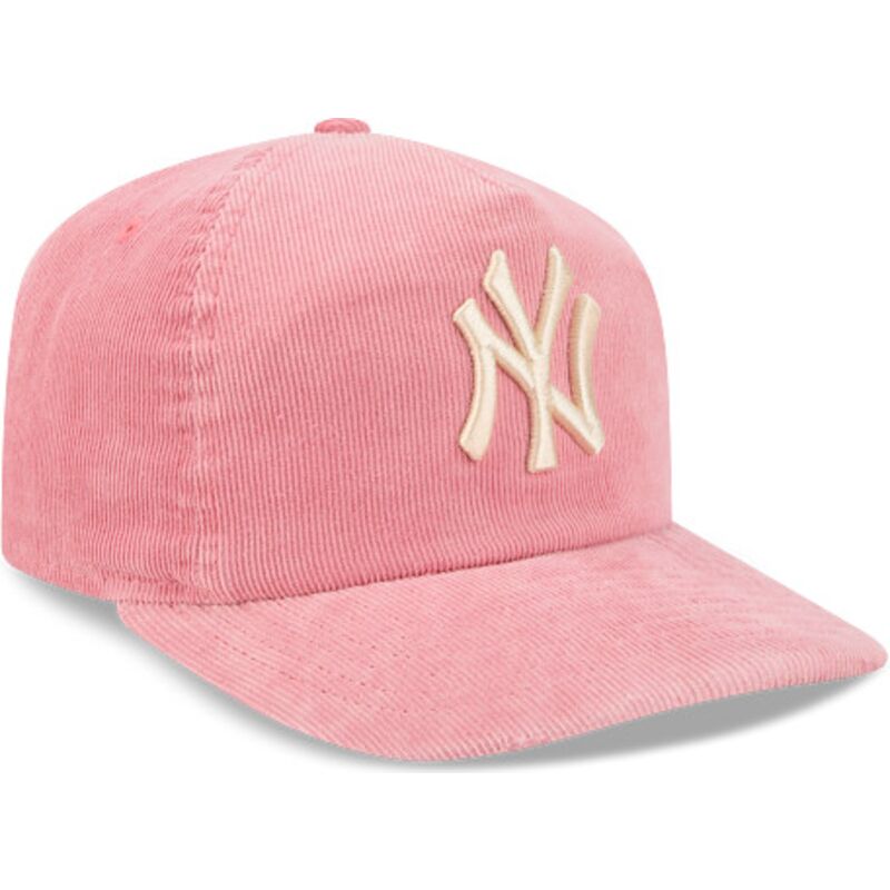 cappello-curvo-rosa-cinghia-regolabile-19twenty-precurved-corduroy-pastel-dei-new-york-yankees-mlb-di-new-era