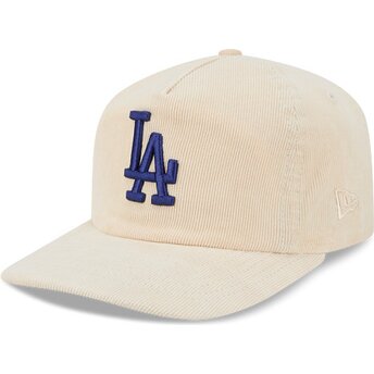 Cappello curvo beige cinghia regolabile 19TWENTY Precurved Corduroy Pastel dei Los Angeles Dodgers MLB di New Era