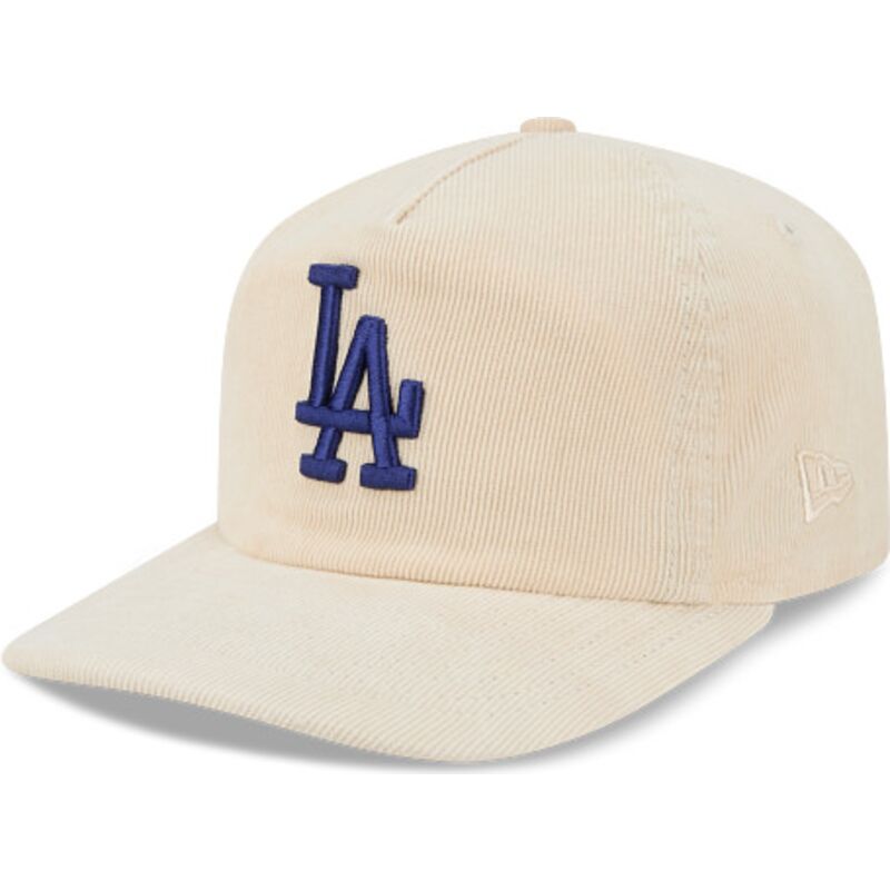 cappello-curvo-beige-cinghia-regolabile-19twenty-precurved-corduroy-pastel-dei-los-angeles-dodgers-mlb-di-new-era