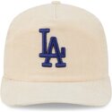 mutzen-gebogen-beige-verstellbares-band-19twenty-precurved-corduroy-pastel-der-los-angeles-dodgers-mlb-von-new-era