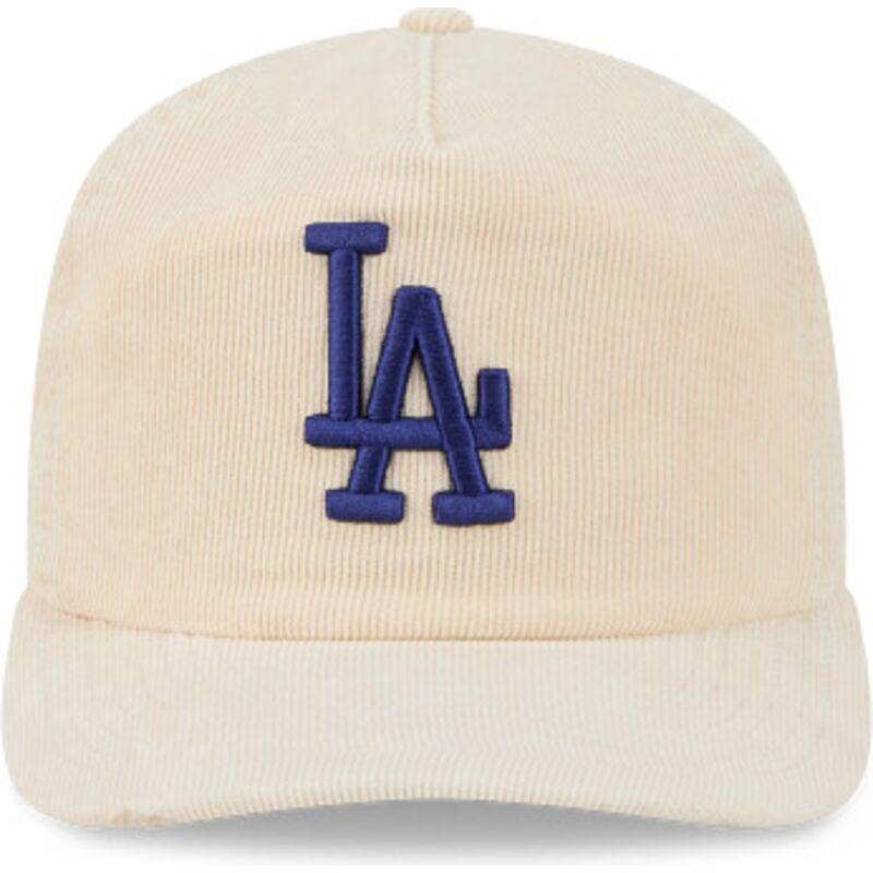 mutzen-gebogen-beige-verstellbares-band-19twenty-precurved-corduroy-pastel-der-los-angeles-dodgers-mlb-von-new-era