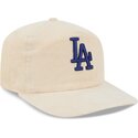 cappello-curvo-beige-cinghia-regolabile-19twenty-precurved-corduroy-pastel-dei-los-angeles-dodgers-mlb-di-new-era