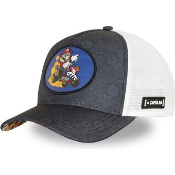 Casquette trucker bleue marine et blanche Mario SMK4 MAR Super Mario Bros. Capslab