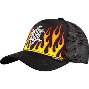 Mützen gebogen schwarz snapback N°216 Burning von Rock’nFreeLife