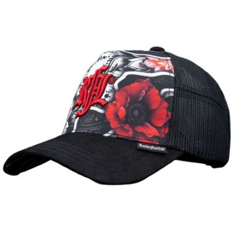 mutzen-gebogen-schwarz-snapback-n237-flower-von-rocknfreelife mutzen-gebogen-schwarz-snapback-n237-flower-von-rocknfreelife