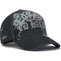 cappello-curvo-nero-cinghia-regolabile-distressed-floral-gothic-di-ed-hardy