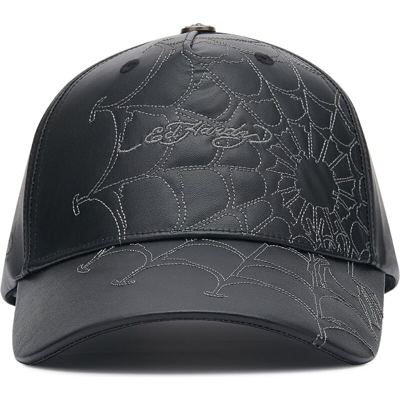 mutzen-gebogen-schwarz-verstellbares-band-spiderweb-pu-leather-von-ed-hardy mutzen-gebogen-schwarz-verstellbares-band-spiderweb-pu-leather-von-ed-hardy