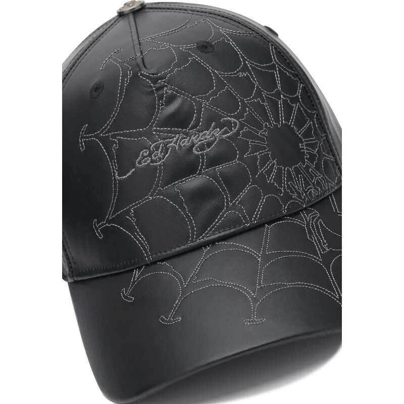 casquette-courbee-noire-ajustable-spiderweb-pu-leather-ed-hardy casquette-courbee-noire-ajustable-spiderweb-pu-leather-ed-hardy