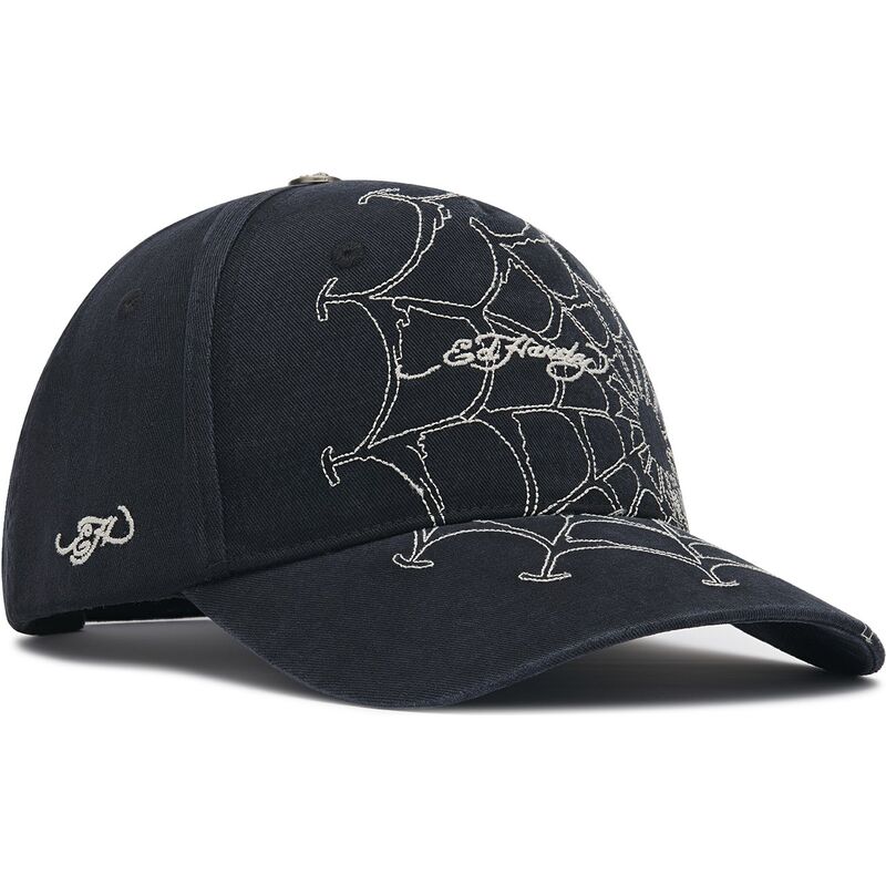 cappello-curvo-nero-cinghia-regolabile-spiderweb-di-ed-hardy