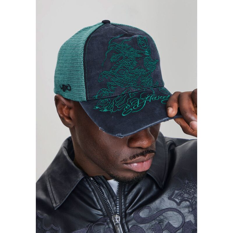 mutzen-gebogen-schwarz-snapback-outline-distressed-von-ed-hardy