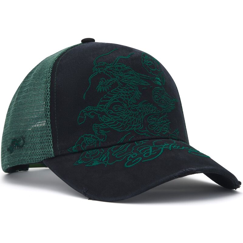 mutzen-gebogen-schwarz-snapback-outline-distressed-von-ed-hardy