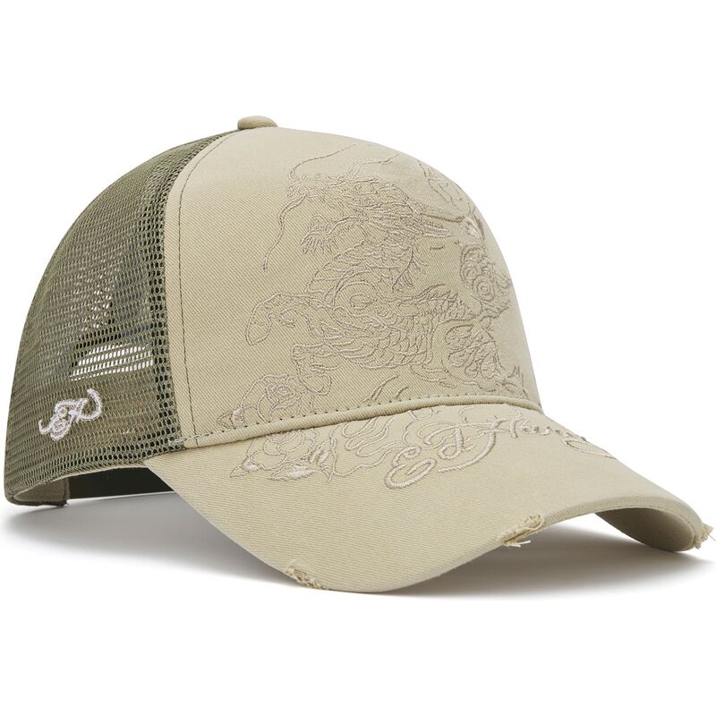 mutzen-gebogen-khaki-snapback-outline-von-ed-hardy
