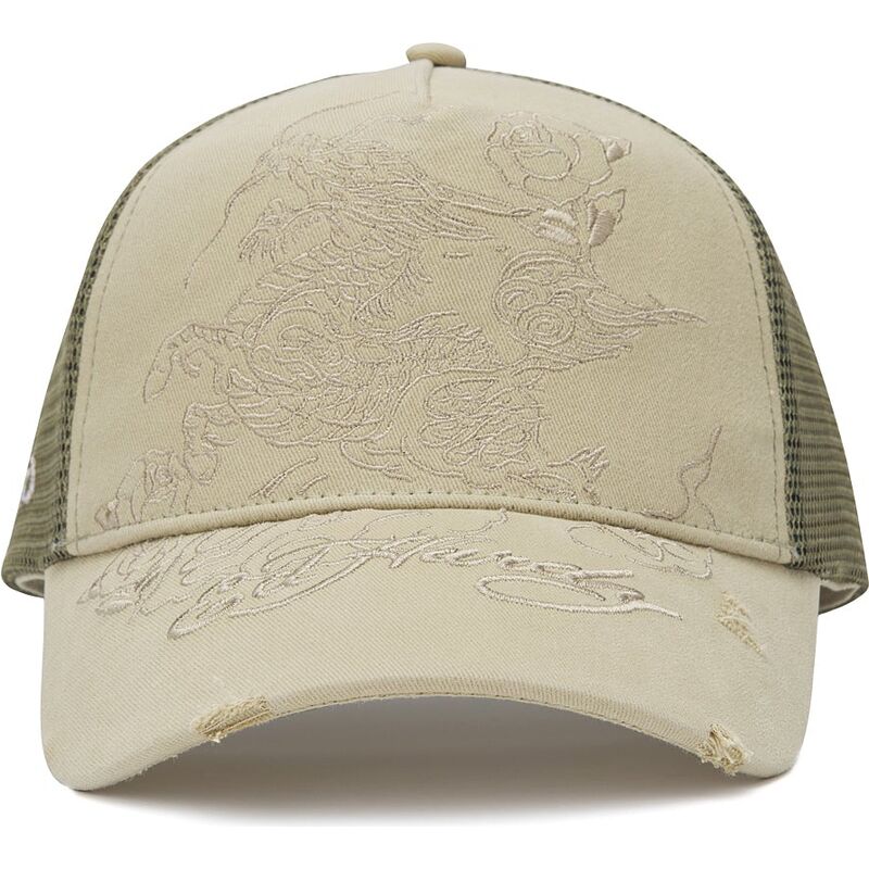 cappello-curvo-kaki-snapback-outline-di-ed-hardy