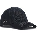 cappello-curvo-nero-snapback-spiderweb-di-ed-hardy