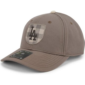 Cappello curvo marrone snapback Dri-Fit Rise Structured dei Los Angeles Dodgers MLB di Nike