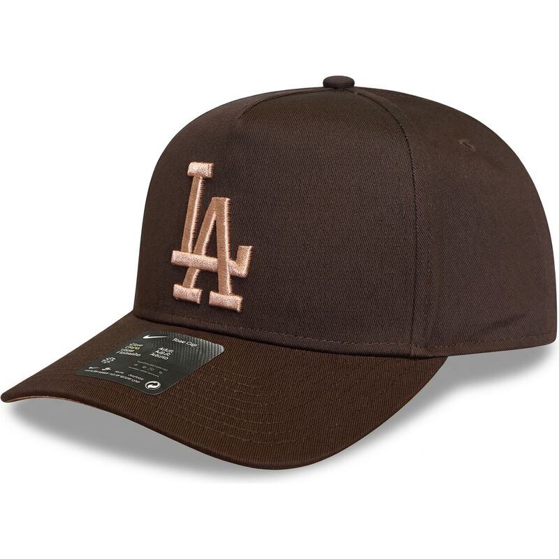 casquette-courbee-marron-snapback-rise-structured-a-frame26-los-angeles-dodgers-mlb-nike