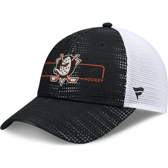 Cappello curvo nero snapback Structured Meshback dei Anaheim Ducks NHL di Fanatics