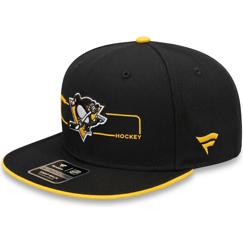 cappello-piatto-nero-snapback-structured-dei-pittsburgh-penguins-nhl-di-fanatics