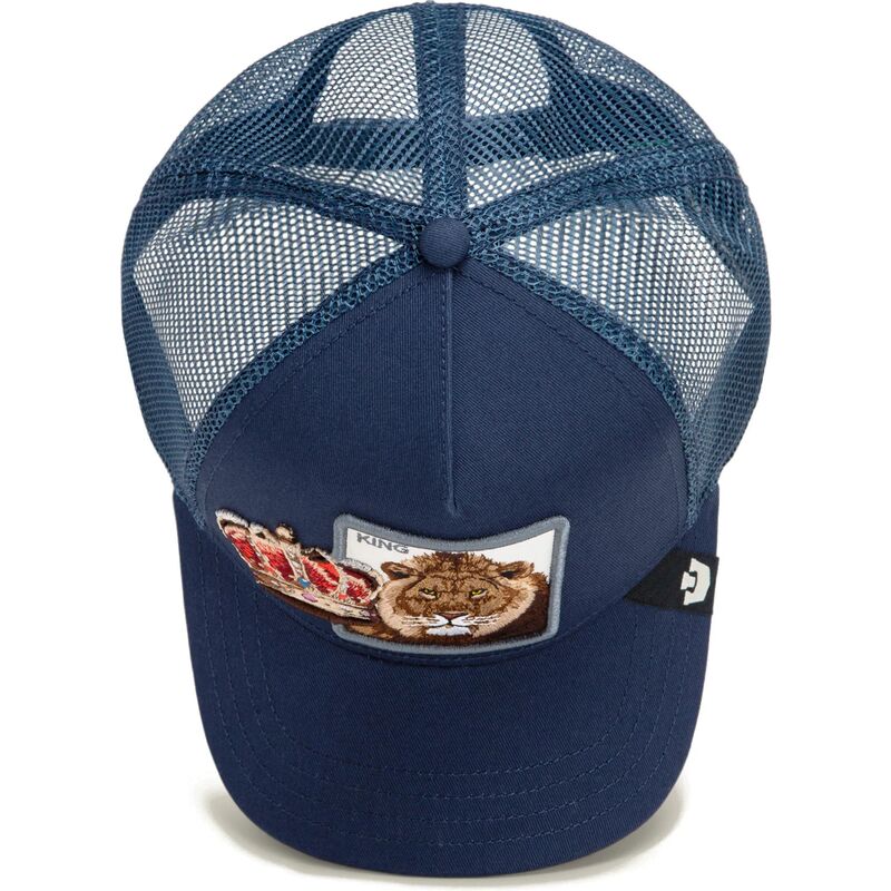 casquette-trucker-bleue-lion-royal-stay-royal-sidekick-the-farm-goorin-bros