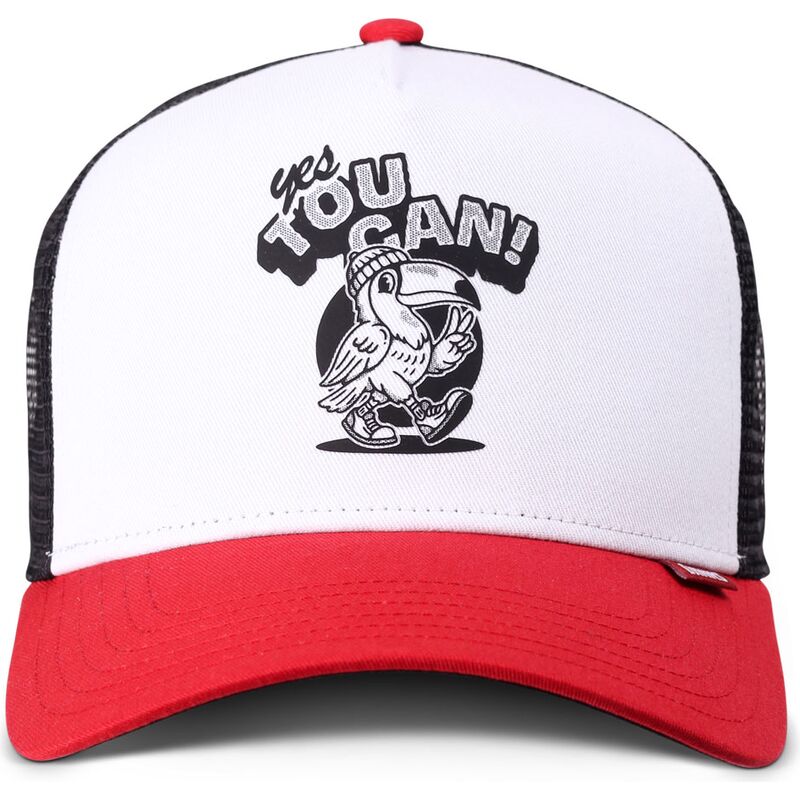 cappello-curvo-rosso-snapback-hft-toucan-di-djinns