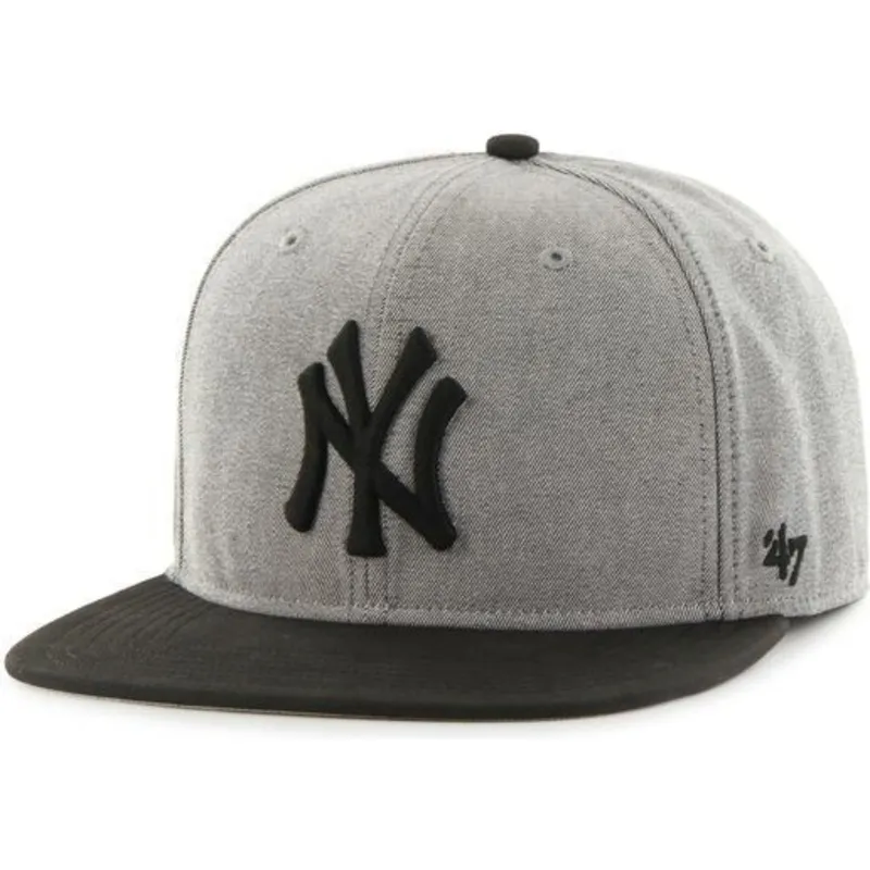 cappelli-piatta-grigio-snapback-dei-new-york-yankees-mlb-di-47-brand