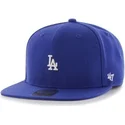 cappello-snapback-piatto-blu-con-piccolo-logo-frontale-dei-los-angeles-dodgers-mlb-di-47-brand