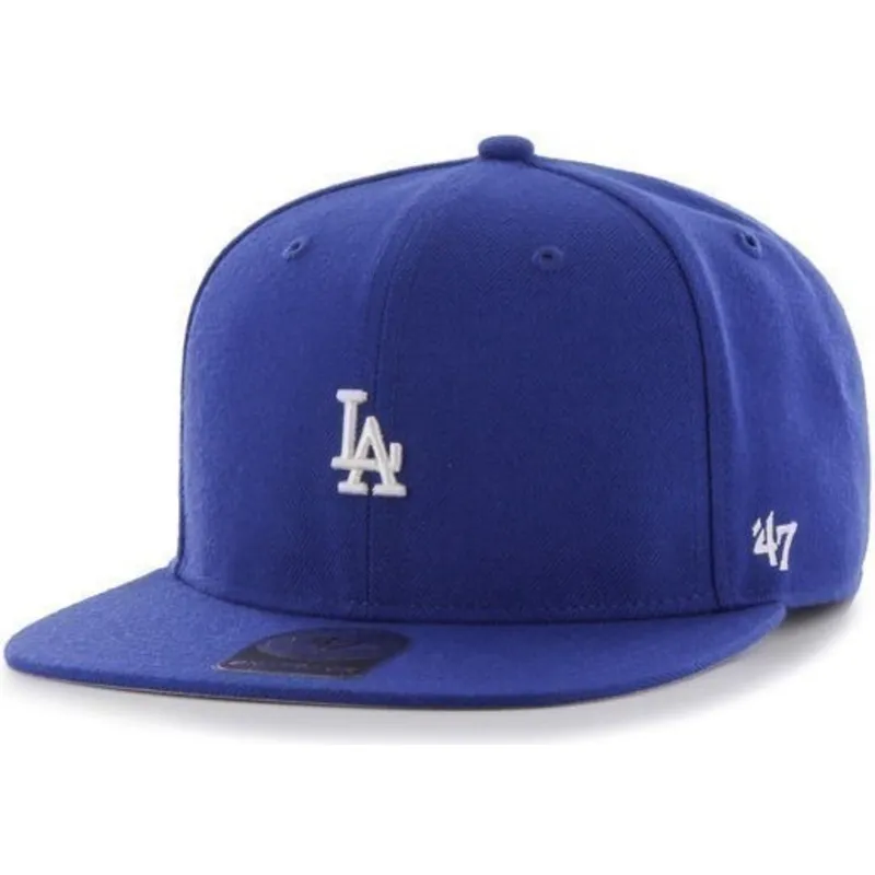 cappelli-piatta-blu-snapback-frontal-pequeno-dei-los-angeles-dodgers-mlb-di-47-brand