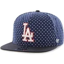 cappellino-snapback-piatto-blu-navy-con-stampa-di-croci-mlb-los-angeles-dodgers-di-47-brand